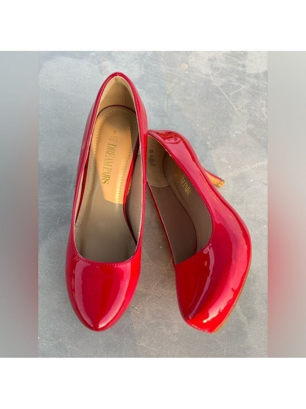 Dream Pairs Red Patent Heels Women Shoes - Picture 3 of 13